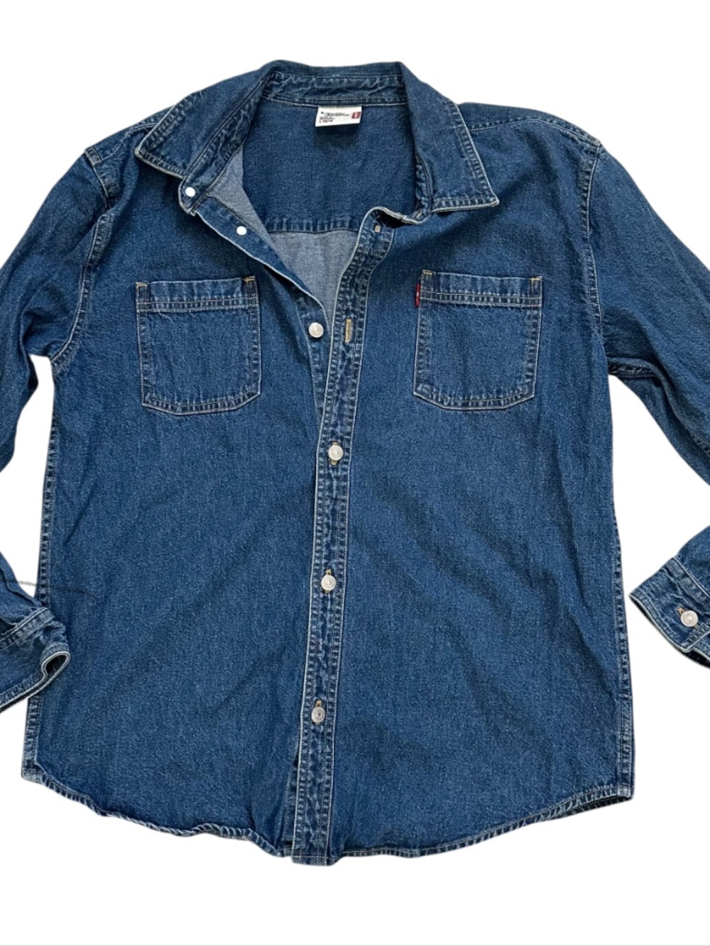 Thrashed Vintage 90s Levis Levi's Tab Women's Large 16-18 Denim Shirt